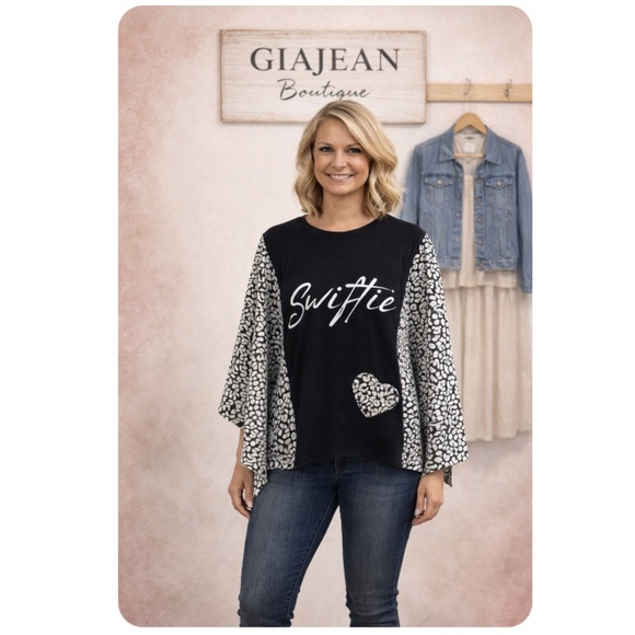 GIAJEAN BOUTIQUE Tops - TAYLOR SWIFT CUSTOM MADE GRAPHIC TEE BATWING TOP ONE SIZE